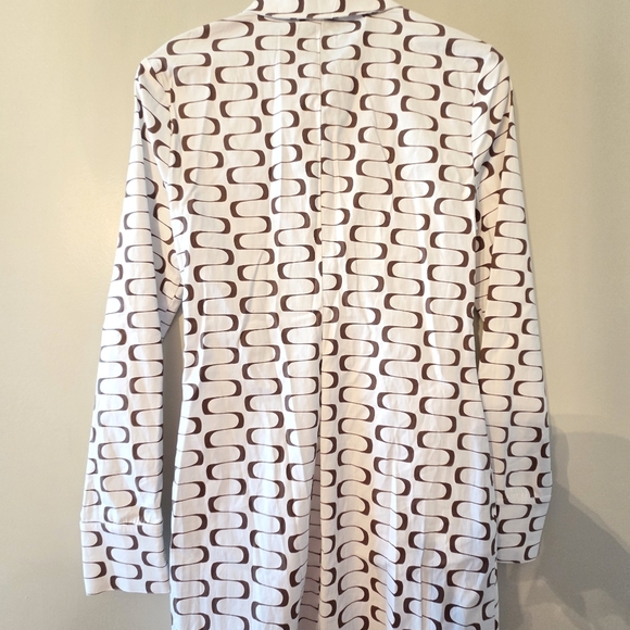 Reformation Vicki Women's Long Sleeve Cotton Frequency Print Mini Dress Size 4 - Picture 13 of 16